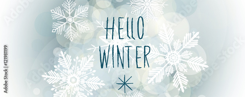 Hello winter banner