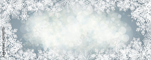 Snowflakes winter banner