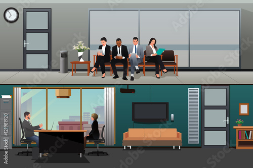 Job Applicants Waiting For Interview at the Office