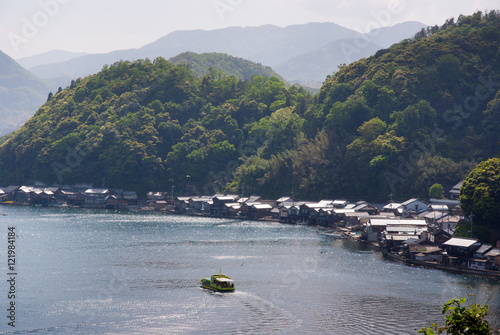 Boat docks known as funaya in Ine Tango Kyoto Japan
 photo