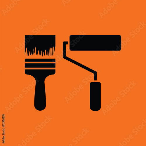 Icon of construction paint brushes