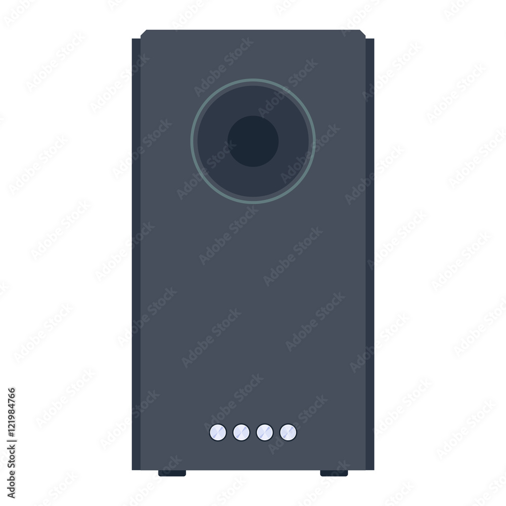 Home sound system. Home stereo flat vector music systems for music lovers. Loudspeakers player receiver subwoofer remote music systems for listening to music. Loudspeakers stereo equipment technology. Home sound system. Home stereo flat vector music systems for music lovers. Loudspeakers player receiver subwoofer remote music systems for listening to music. Loudspeakers stereo equipment technology.