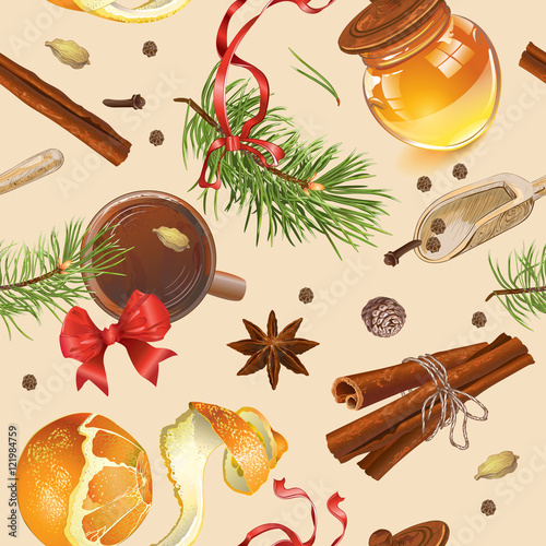 Christmas vintage pattern