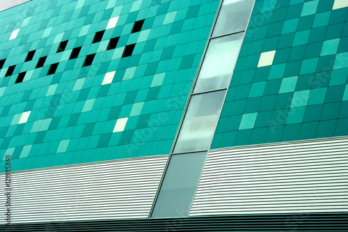 Modern building wall windows