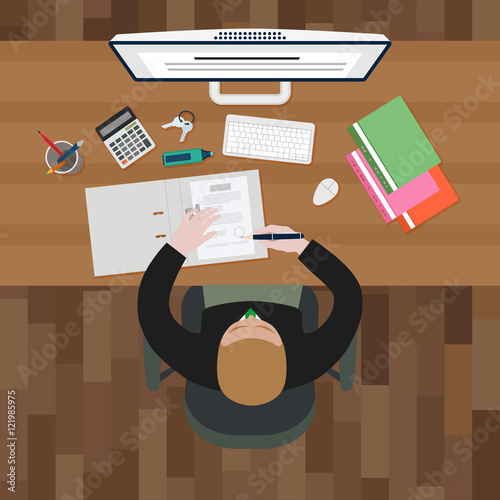 Working on computer vector