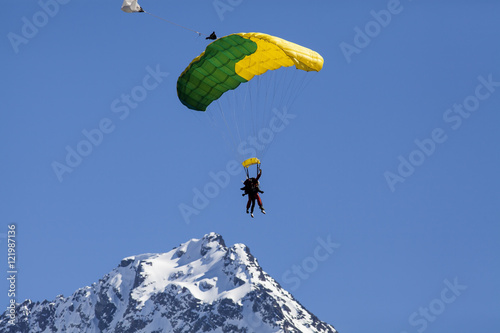 Parachute in New Zealand © nopparatk