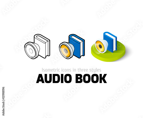 Audio book icon in different style