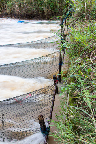 Nets catch more water flow.