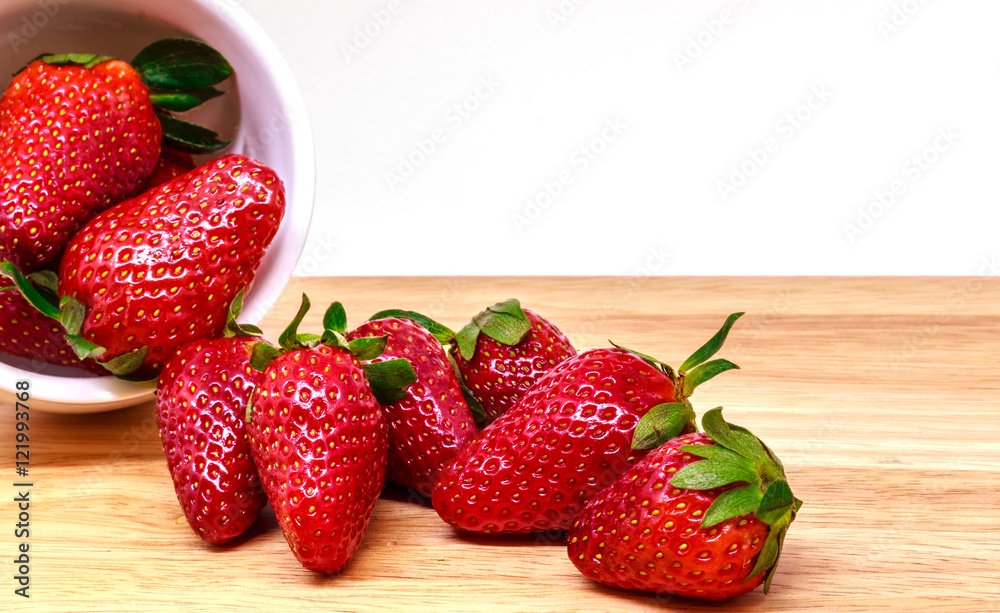 Fresh strawberry isolated on white background