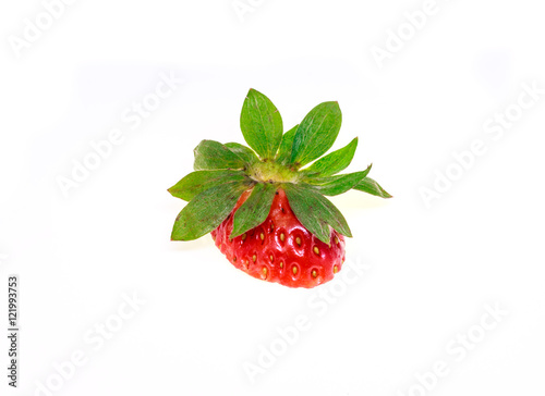 Obraz na płótnie Fresh strawberry isolated on white background w salonie