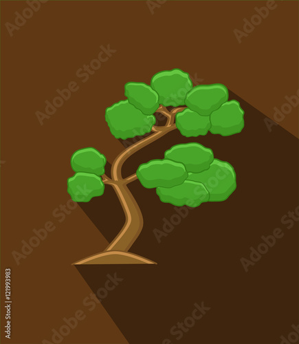 Green Bonsai Tree Vector