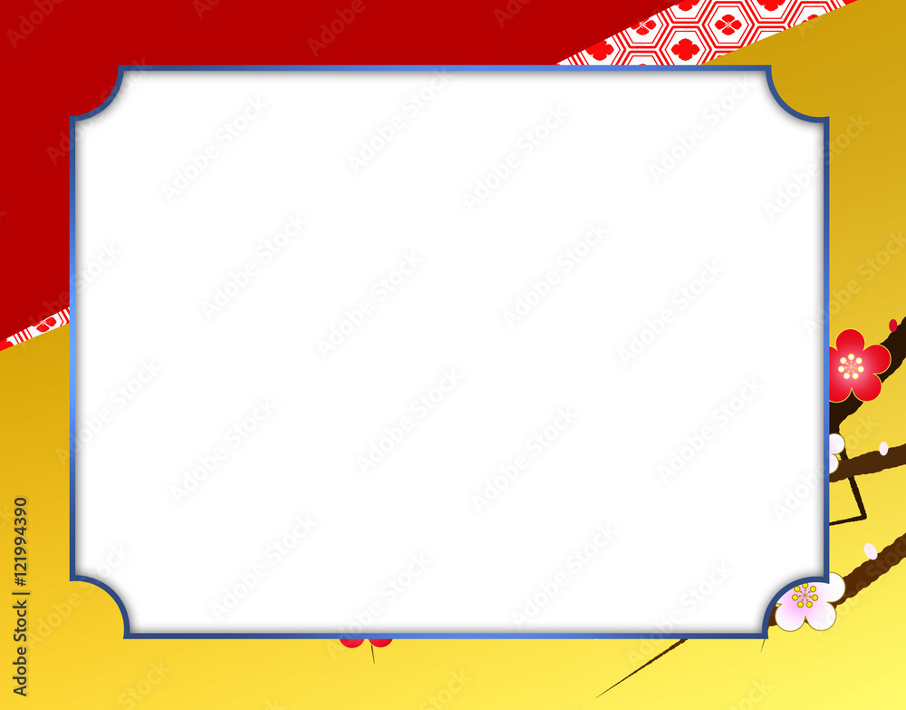 和柄 フレーム 枠 和 和風 Stock Illustration Adobe Stock