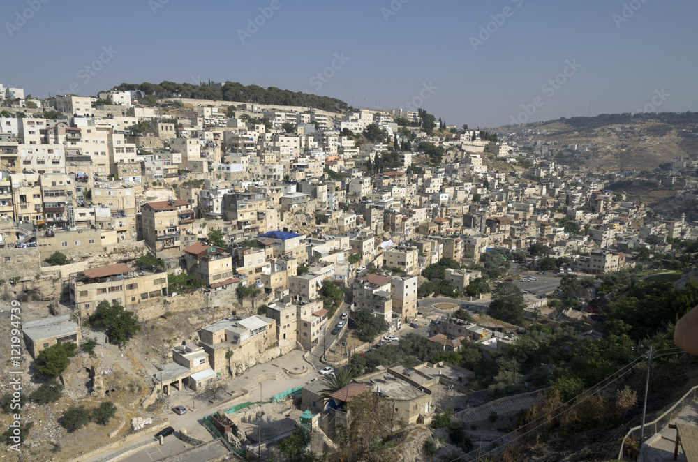 Houses on hillside in East Jerusalem