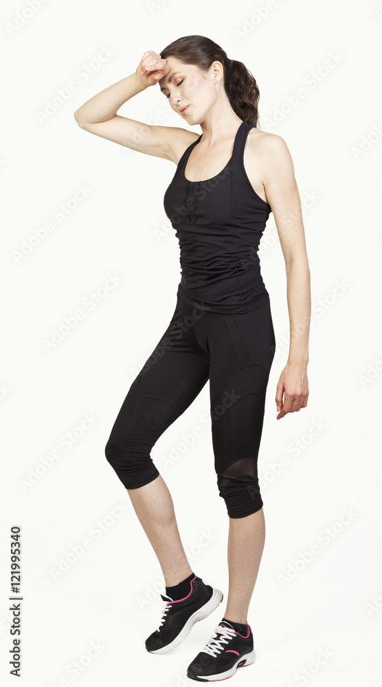 Fototapeta premium young attractive sport woman have a break