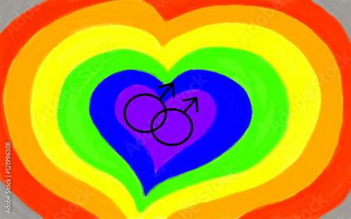 Wallpaper Mural Gay Lesbian LGBTQ Pride Rainbow Heart Love Torontodigital.ca