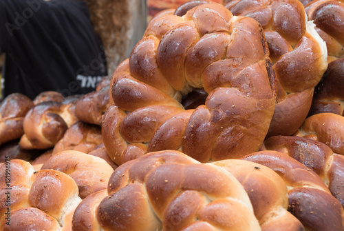 Challah Bread, Machane Yehuda, Jerusalem, Israel photo