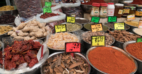 Spices, Machane Yehuda, Jerusalem, Israel photo