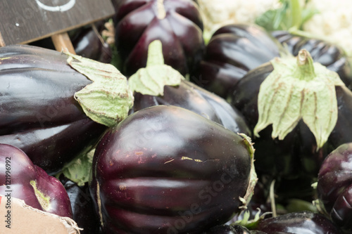 Eggplants, Machane Yehuda, Jerusalem, Israel photo