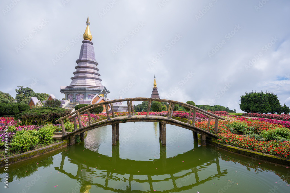 Pagoda on the top of Inthanon mountain, Chiang Mai, Thailand. Pagoda on the top of Inthanon mountain, Chiang Mai, Thailand.