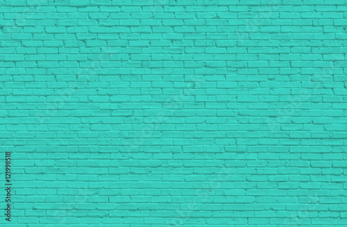 Turquoise brick wall