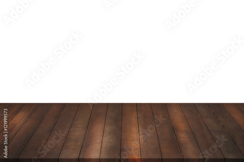 Wood Shelves on isolated white background. © awaygy