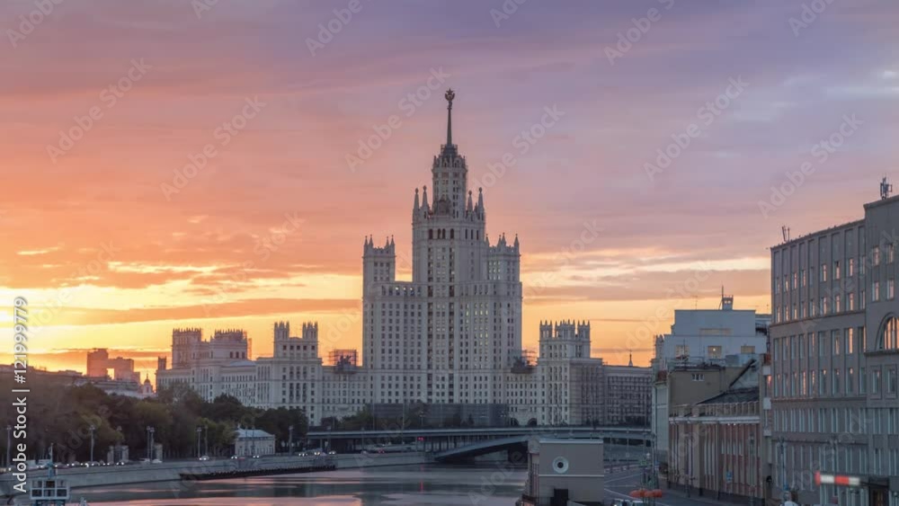 Sunrise over stalinist high-rise building on Kotelnecheskaya embankment in Moscow, Russia
Sunrise over stalinist high-rise building on Kotelnecheskaya embankment in Moscow, Russia