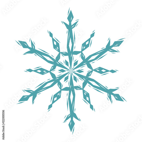 Snowflake linocut style log...