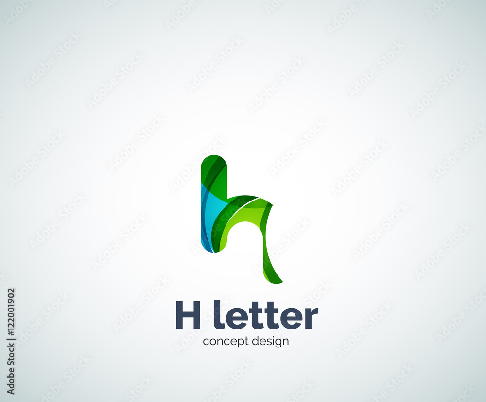 Abstract H geometric letter logo template Abstract H geometric letter logo template