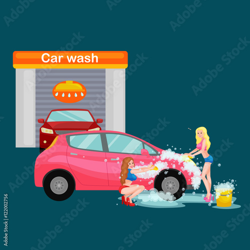 car wash services, auto cleaning with water and soap