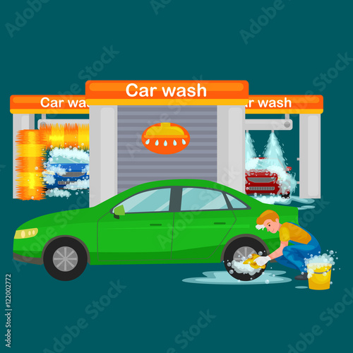 car wash services, auto cleaning with water and soap