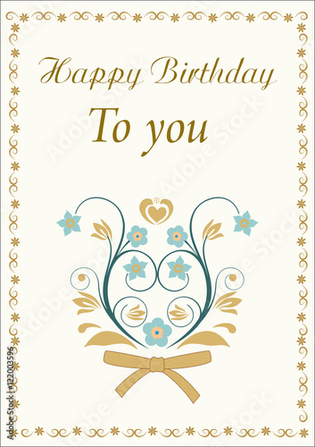 Happy birthday to you beautiful vector illustration