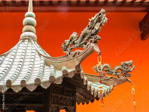 Detail of Chinese Buddhist Temples in Singapore photo