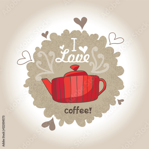 Wallpaper Mural pot of coffee with an inscriptio Torontodigital.ca