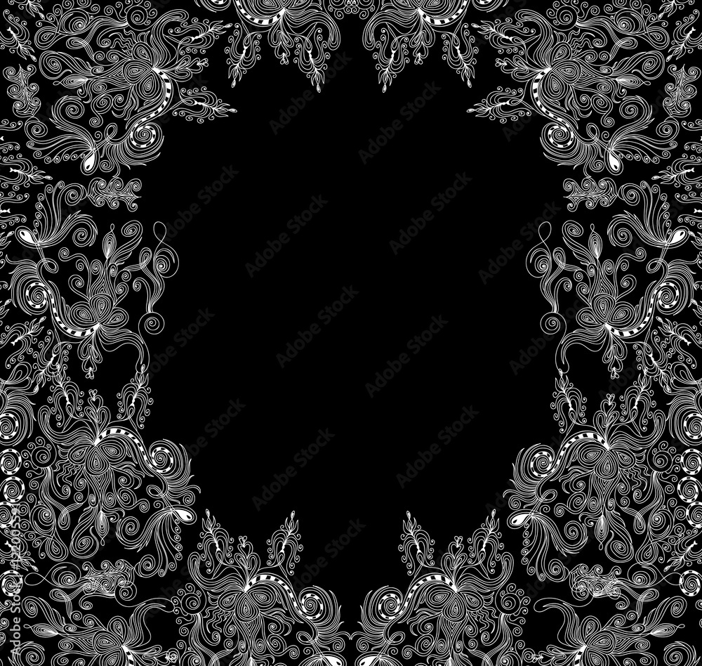 Beautiful vector decorative frame with lacy curling floral ornaments Beautiful vector decorative frame with lacy curling floral ornaments