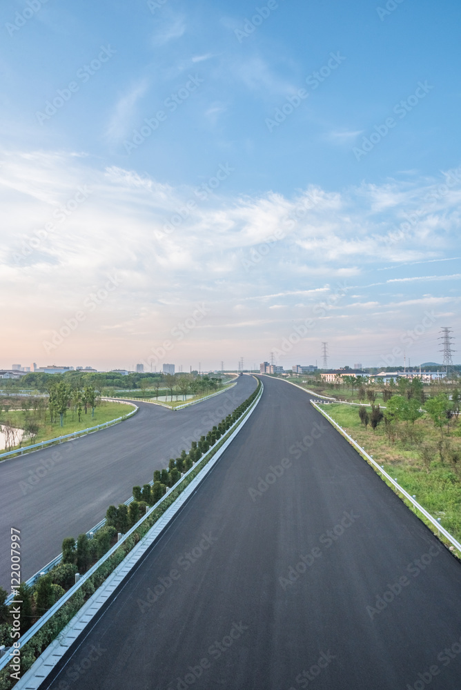 empty inner city highway of China. empty inner city highway of China.