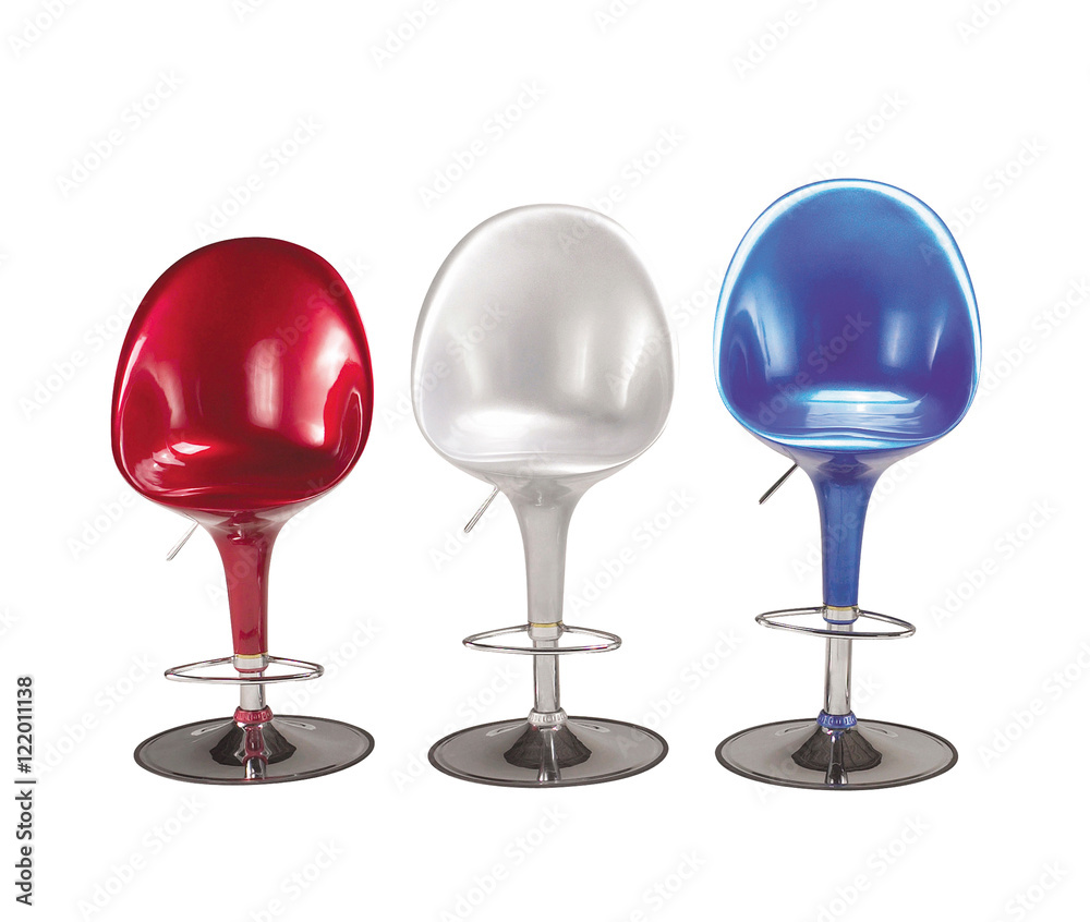 Modern stools isolated on white background with clipping path. Modern stools isolated on white background with clipping path.
