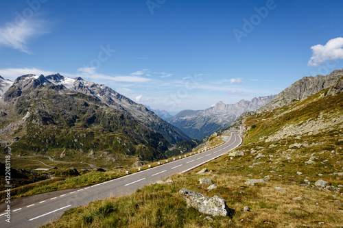 Road down the Susten Pass in Switzerland