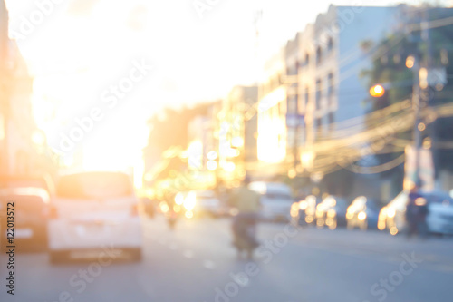 abstract blurrd car on road