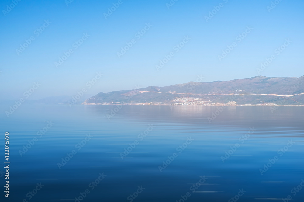 Landscape view of Erhai Lake located in Dali, Yunnan, China.