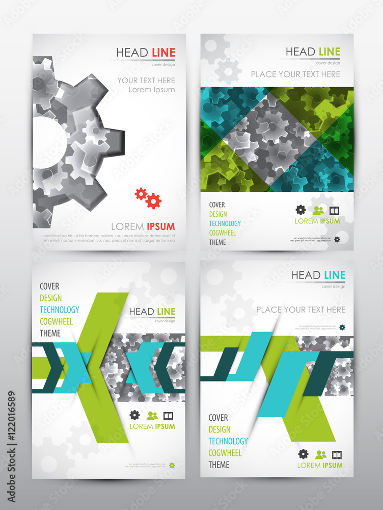 Brochure design template.  Set of Cover presentation backgrounds