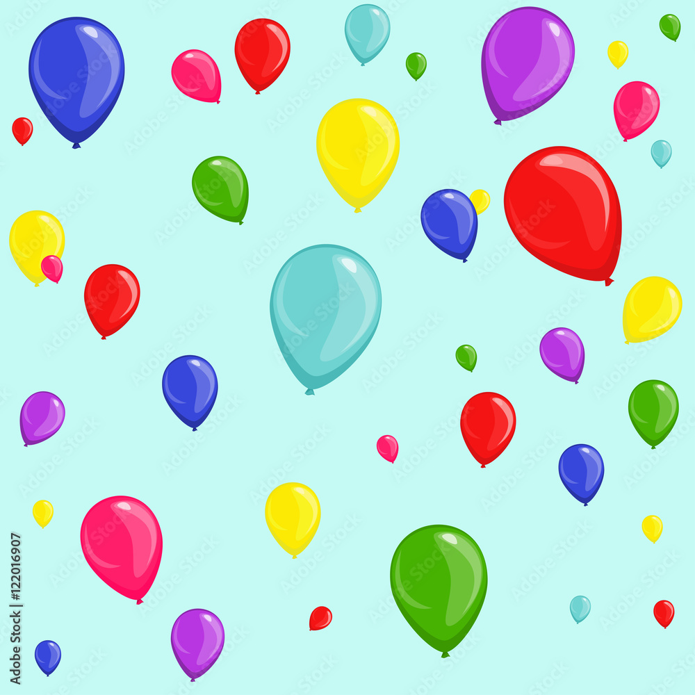 Seamless festive background from balloons Seamless festive background from balloons