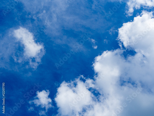 Blue sky background with cloud