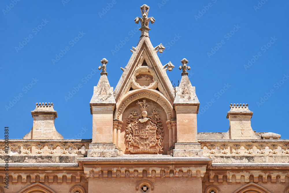 Obraz premium Decorative wimperg above the portal to the Bishop's Palace in Md