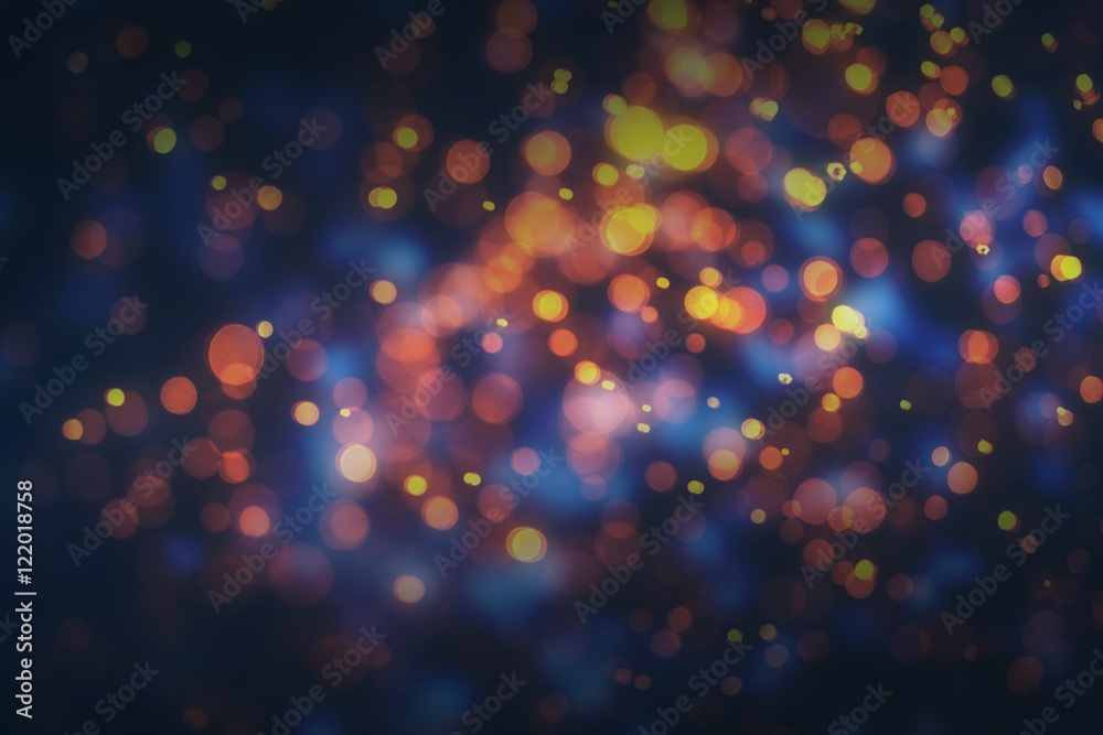 Abstract colorful bokeh lights background - obrazy, fototapety, plakaty 