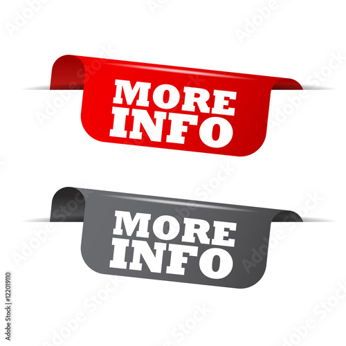 more info, red banner more info, vector element more info