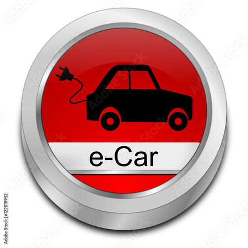 e-Car Button - 3D illustration