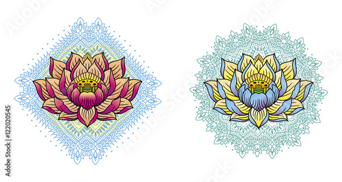 lotus with mandala color