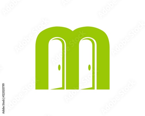 door logo m letter