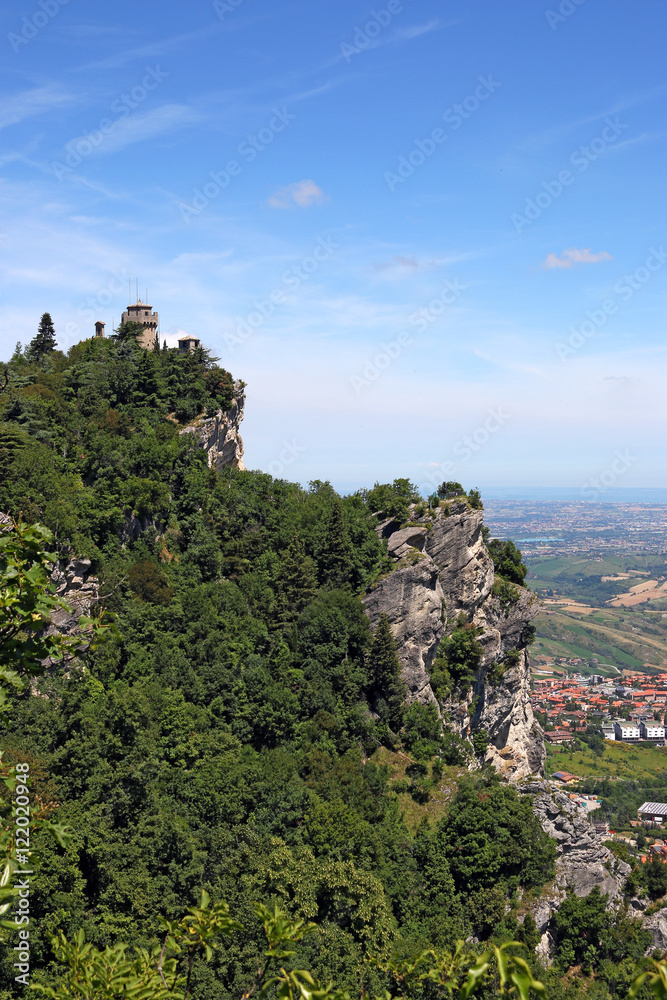 second tower the Cesta or Fratta San Marino Italy landscape second tower the Cesta or Fratta San Marino Italy landscape