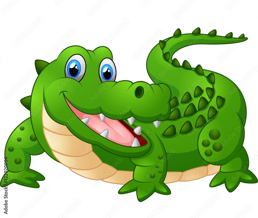 Obraz premium Cute crocodile cartoon